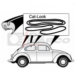 Window seal kit Cal-look for Beetle Sedan from 03/1953 to 07/1957 (4pcs)