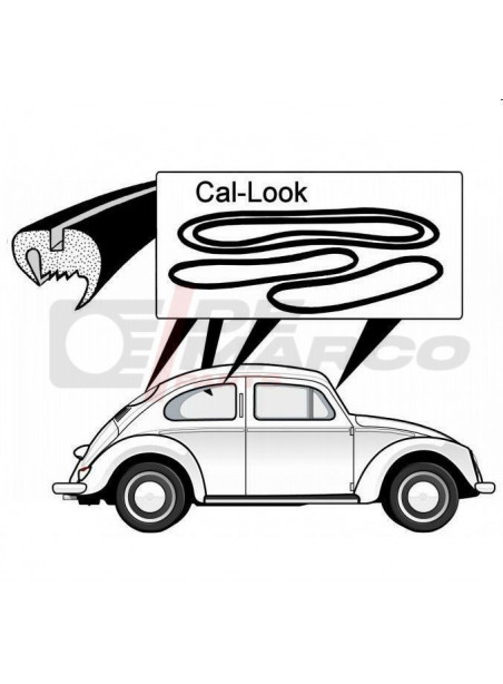 Window seal kit Cal-look for Beetle Sedan from 03/1953 to 07/1957 (4pcs)