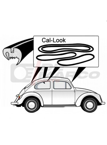Window seal kit Cal-look for Beetle Sedan from 08/1957 to 07/1964 (4pcs)