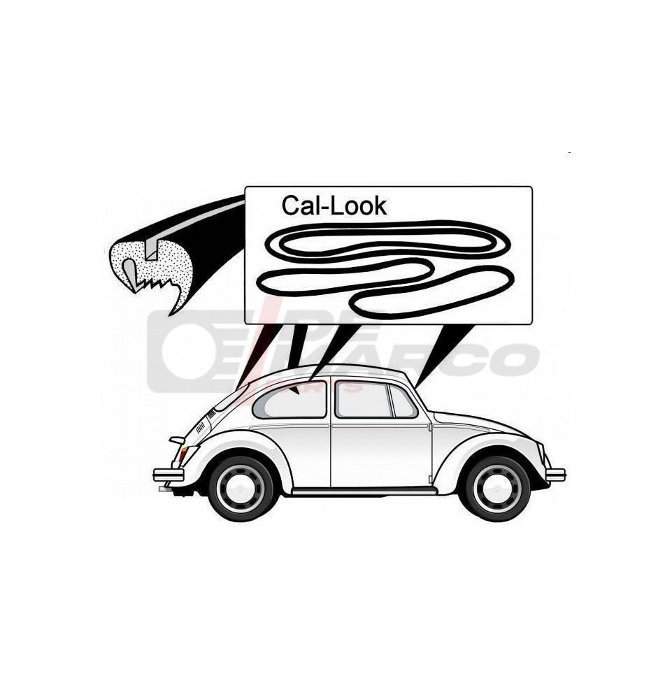 Window seal kit Cal-look for Beetle Sedan from 08/1964 to 07/1971, Mexico from 01/1978 and later (4pcs)