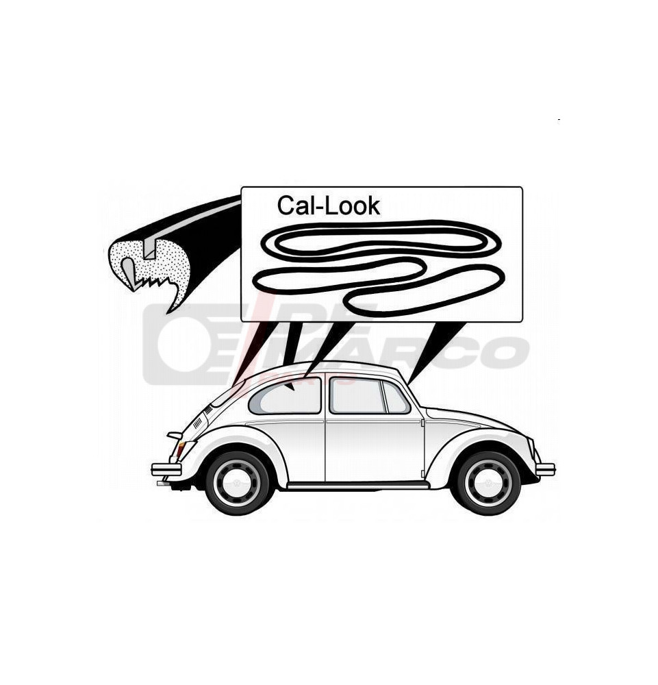 Kit guarnizioni vetri Cal-look per Maggiolino Berlina dal 08/1971 al 12/1977, Maggiolone 1302 Berlina (4pz) Kit guarnizioni vetri Cal-look per Maggiolino Berlina dal 08/1971 al 12/1977, Maggiolone 1302 Berlina (4pz)