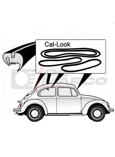 Window seal kit Cal-look for Beetle Sedan from 08/1971 to 12/1977, Super Beetle 1302 Sedan (4pcs)