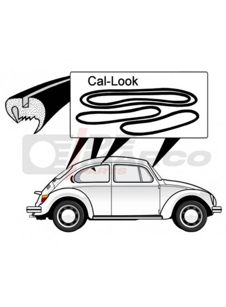 Window seal kit Cal-look for Super Beetle 1303 Sedan from 08/1972 to 1975 (4pcs)