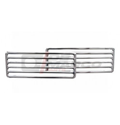Pair aluminium grill for rear deck lid, Super Beetle 1302 and Beetle from 08/1967 and later