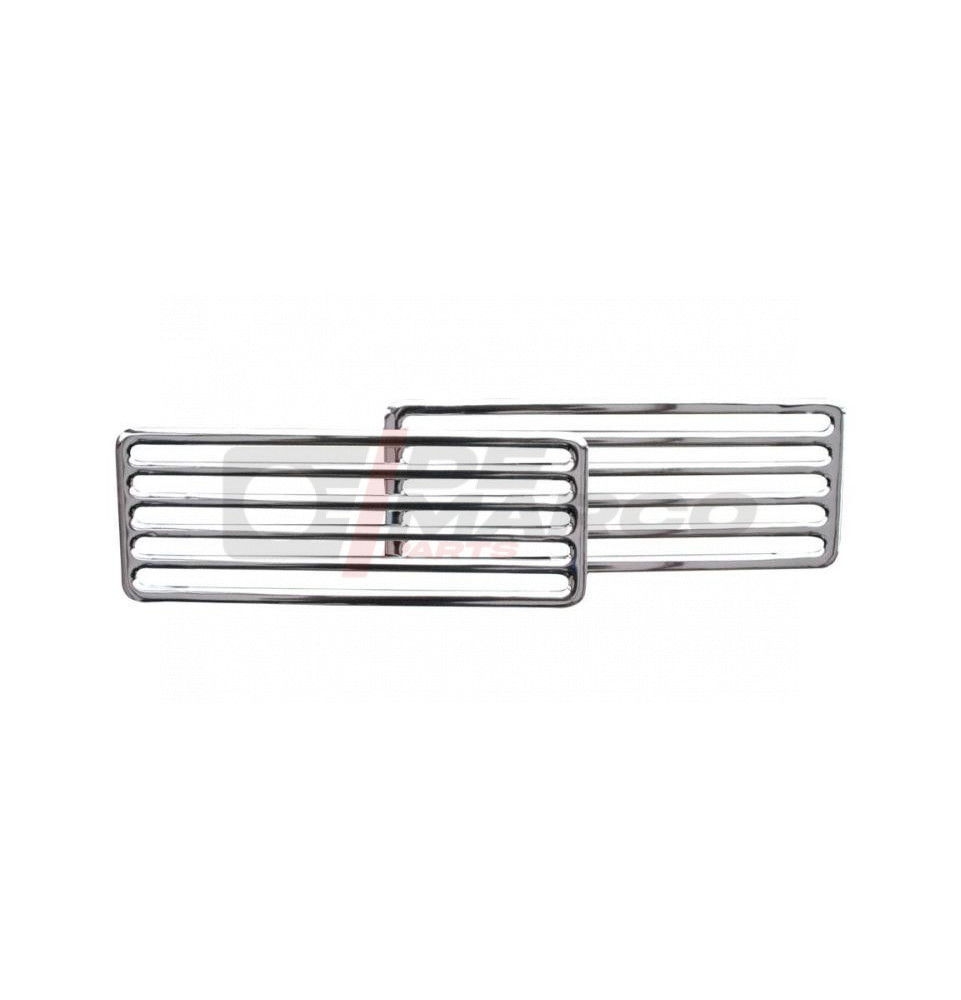 Pair aluminium grill for rear deck lid, Super Beetle 1302 and Beetle from 08/1967 and later