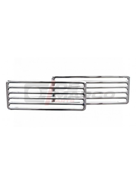 Pair aluminium grill for rear deck lid, Super Beetle 1302 and Beetle from 08/1967 and later