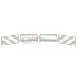 Set of 4 aluminium grill for rear deck lid, Super Beetle 1303 and Beetle from 08/1969 and later