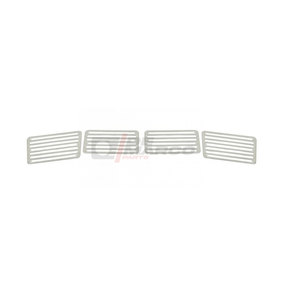 Set of 4 aluminium grill for rear deck lid, Super Beetle 1303 and Beetle from 08/1969 and later