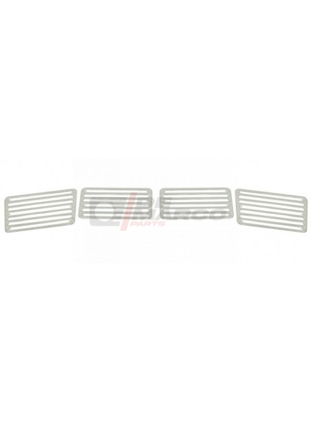 Set of 4 aluminium grill for rear deck lid, Super Beetle 1303 and Beetle from 08/1969 and later