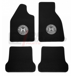 Carpet floor mats black ''Wolfsburg Classic'' for Cabrio Beetle and Super Beetle 1302/1303 (Top quality)
