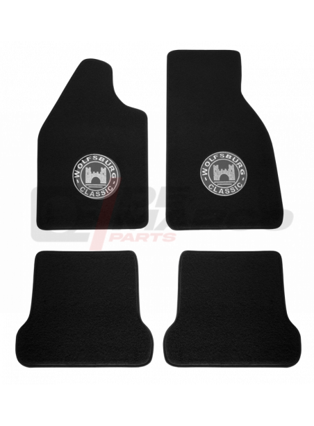 Carpet floor mats black ''Wolfsburg Classic'' for Cabrio Beetle and Super Beetle 1302/1303 (Top quality)