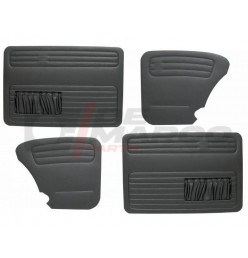 Door and quarter panels black vinyl, set of 4 pieces for Sedan Super Beetle 1302/1303, Beetle from 08/1966 and later