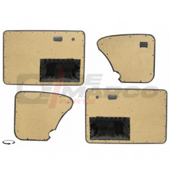 Door and quarter panels black vinyl, set of 4 pieces for Sedan Super Beetle 1302/1303, Beetle from 08/1966 and later