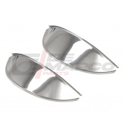 Eyebrows chrome smooth (small type) for Beetle, Super Beetle, Thing, Bus T2, Golf 1, Karmann Ghia