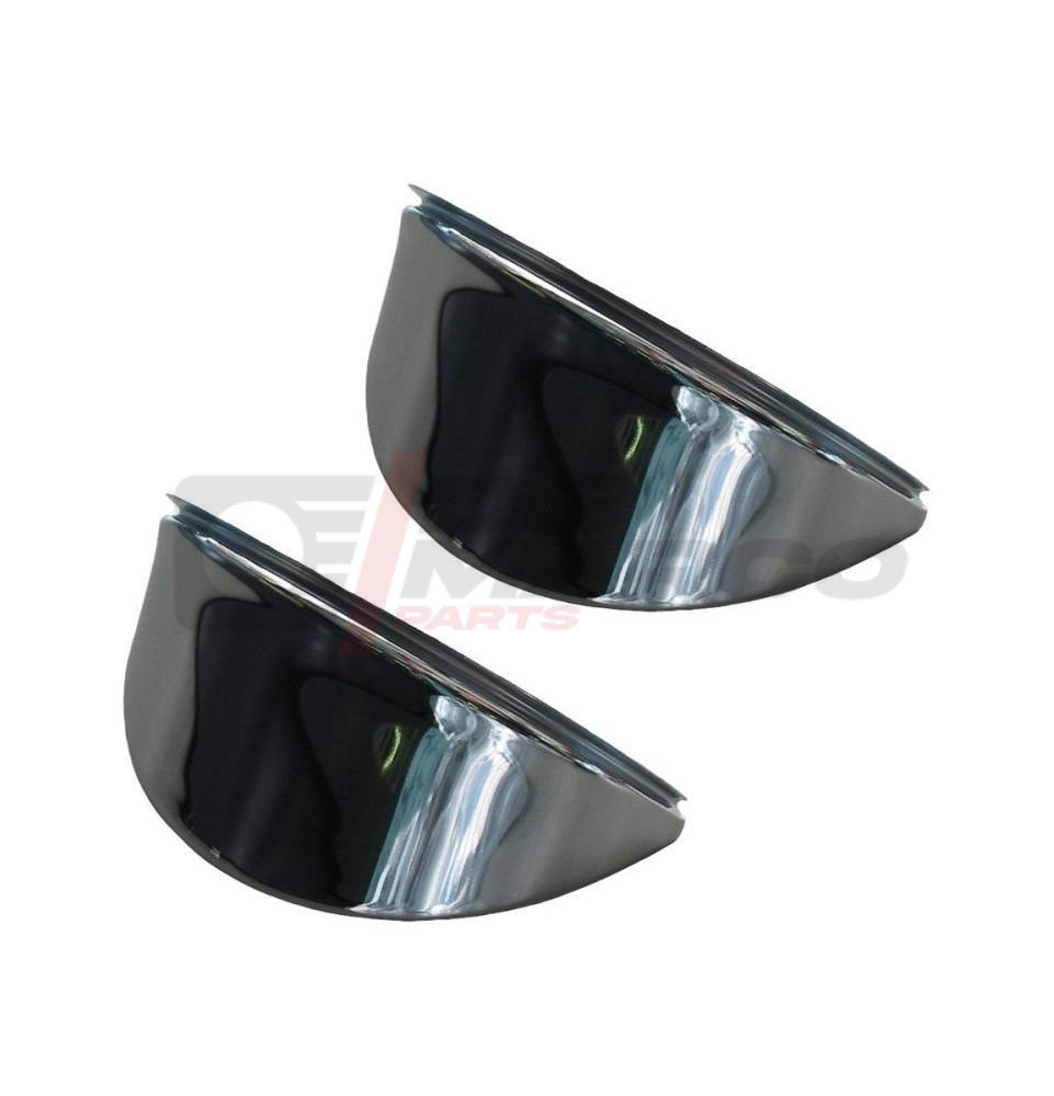 Eyebrows chrome smooth for Beetle, Super Beetle, Thing, Bus T2, Golf 1, Karmann Ghia