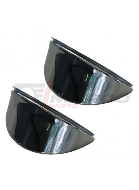 Eyebrows chrome smooth for Beetle, Super Beetle, Thing, Bus T2, Golf 1, Karmann Ghia