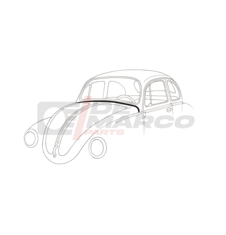 Hood seal below windscreen Beetle,Super Beetle 1302