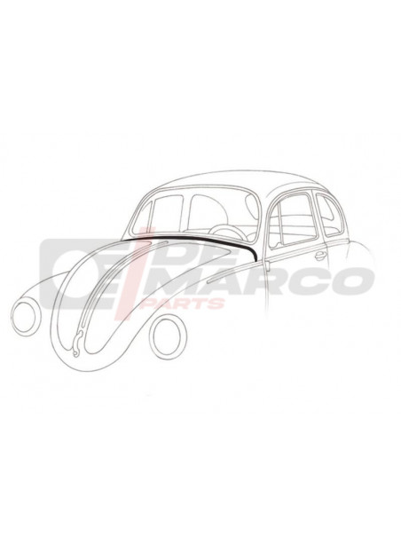 Hood seal below windscreen Beetle,Super Beetle 1302