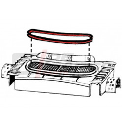 Water tank recovery gasket under front bonnet