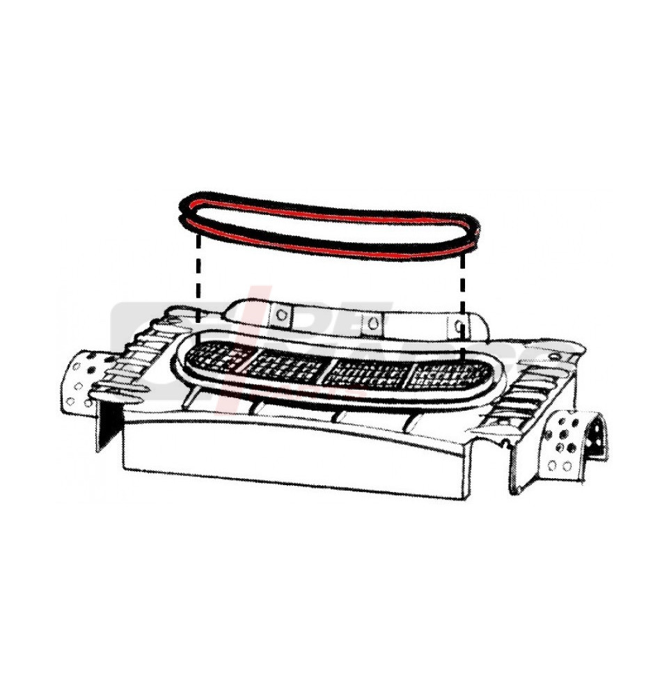 Water tank recovery gasket under front bonnet