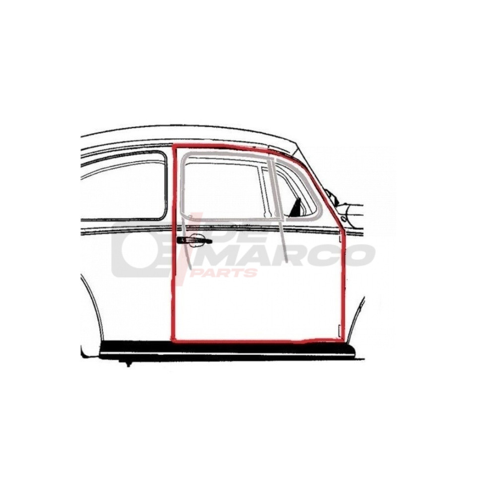 Door seal right for Beetle Sedan from 08/1955 to 07/1966