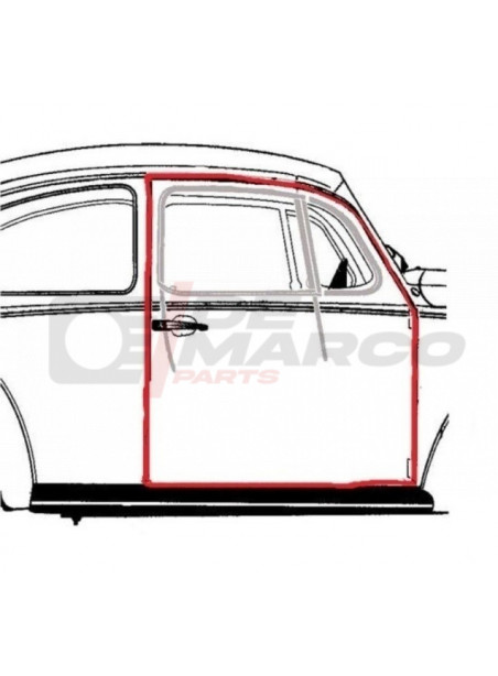 Door seal right for Beetle Sedan from 08/1955 to 07/1966