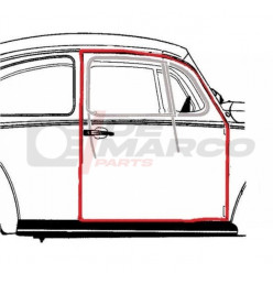 Door seal right Super Beetle, Beetle Sedan from 08/1966 and later