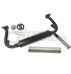 Single tip exhaust 1.3/1.5/1.6cc for Beetle, Super Beetle, Buggy, Thing 181, Karmann Ghia, Bus T1, T2