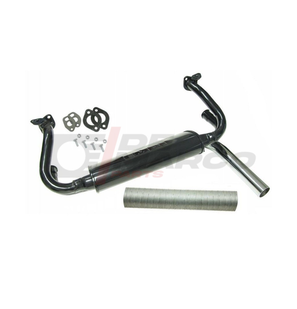 Single tip exhaust 1.3/1.5/1.6cc for Beetle, Super Beetle, Buggy, Thing 181, Karmann Ghia, Bus T1, T2