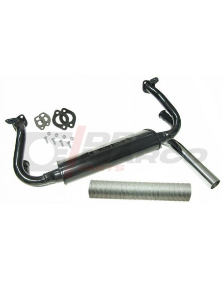 Single tip exhaust 1.3/1.5/1.6cc for Beetle, Super Beetle, Buggy, Thing 181, Karmann Ghia, Bus T1, T2