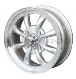 Cerchio ruota a 8 raggi in alluminio 4x130 5.5x15 ET+30 per Maggiolino, Maggiolone, Karmann Ghia, Type 3 (Alta qualità)