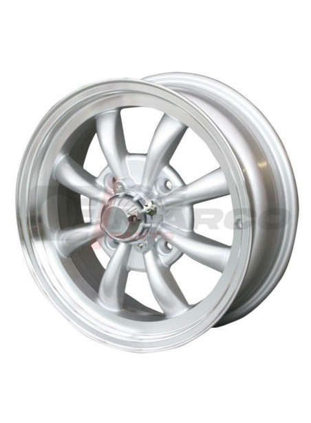 Cerchio ruota a 8 raggi in alluminio 4x130 5.5x15 ET+30 per Maggiolino, Maggiolone, Karmann Ghia, Type 3 (Alta qualità)