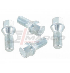 Set of 4 galvanized bolts 14x1.5x28mm (Top quality)