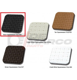 Set seat covers ''square weave'' black, for convertible Super Beetle 1303 from 08/1976 to 07/1979