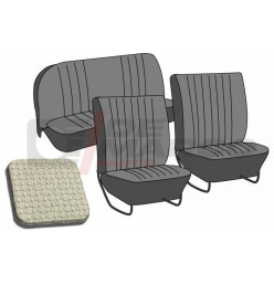 Set seat covers ''basket weave'' off white, for Sedan Super Beetle 1302 and Beetle from 08/1967 to 07/1972
