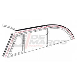 Mounting set for the seals on the top frame (8pcs) for Beetle and Super Beetle 1302 Cabrio