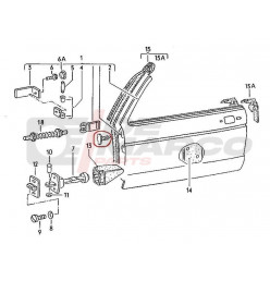 Clip fissaggio guarnizione cofano anteriore Maggiolone 1303, KG, Golf mk1... (1pz)