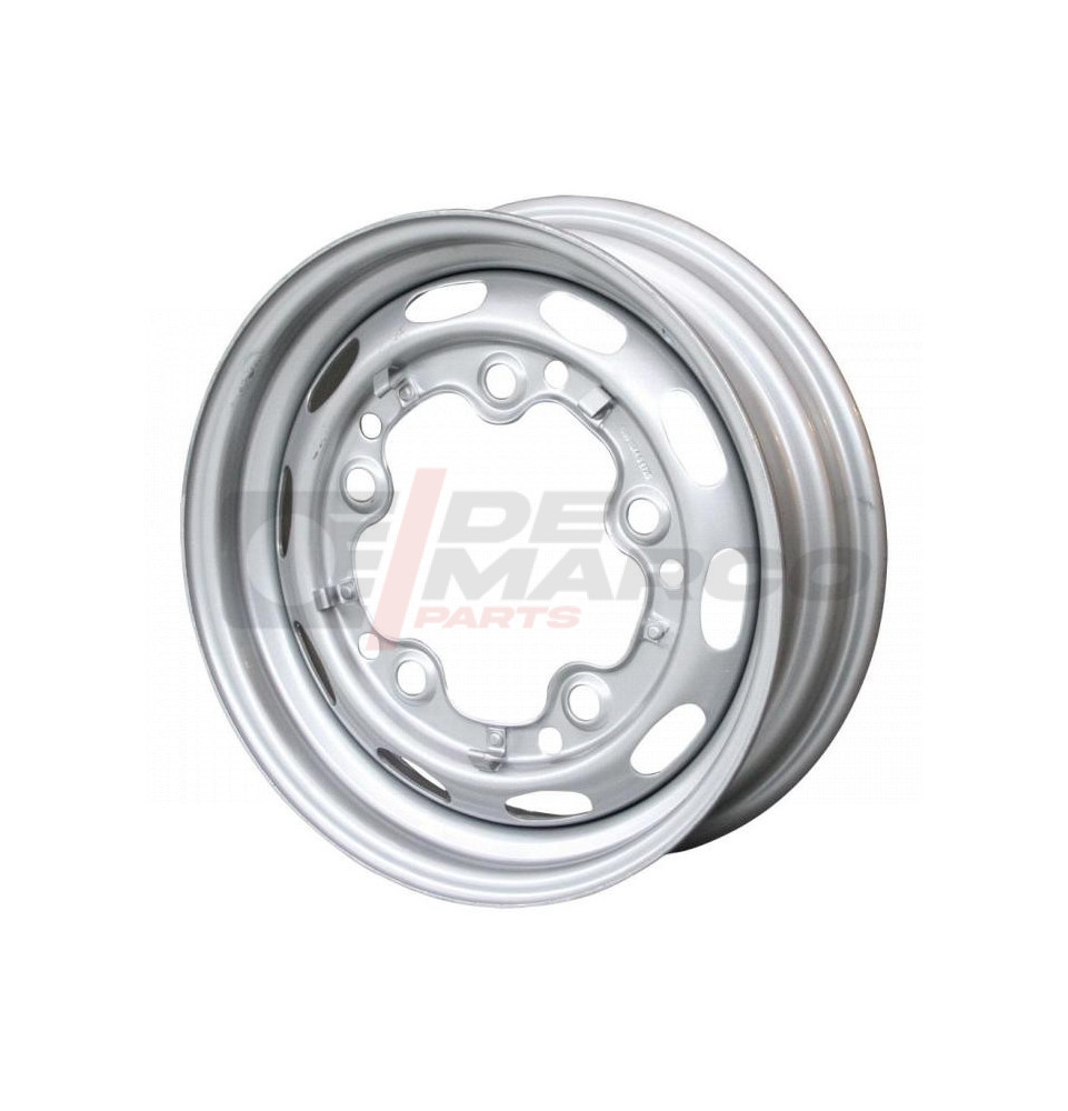 Cerchio ruota grigio tipo originale 5x205 4.5x15 ET+25 per Maggiolino, Buggy, Pescaccia, KG, Type 3, Bus T1, T2, Porsche 356 Cerchio ruota grigio tipo originale 5x205 4.5x15 ET+25 per Maggiolino, Buggy, Pescaccia, KG, Type 3, Bus T1, T2, Porsche 356