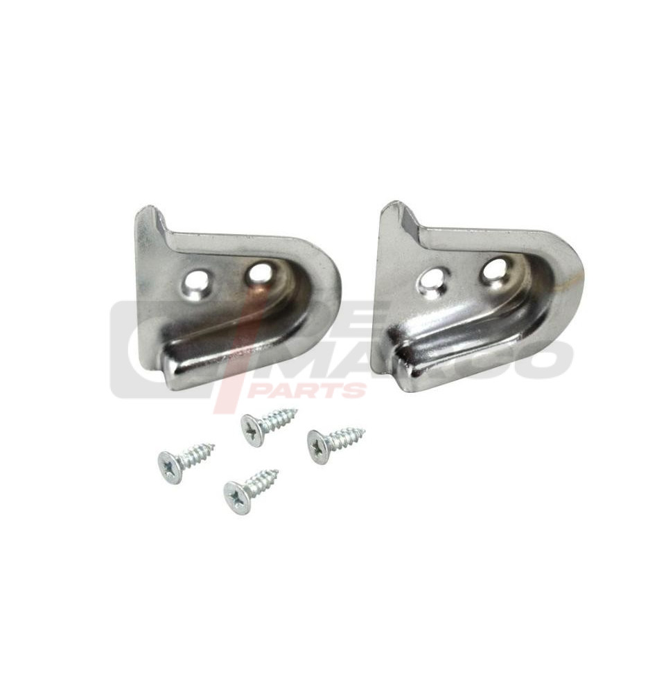 Paire de bases métalliques pour centrage de porte en caoutchouc Coccinelle , Coccinelle et Karmann Ghia Cabrio Paire de bases métalliques pour centrage de porte en caoutchouc Coccinelle , Coccinelle et Karmann Ghia Cabrio