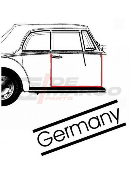 Guarnizione porta destra Cabrio Maggiolino e Maggiolone dal 08/1964 al 07/1979 (Alta qualità)