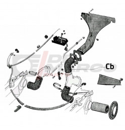 Tubo manicotto superiore riscaldamento per Citroen 2CV