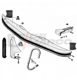 Paraurti anteriore verniciato, per Citroen 2CV