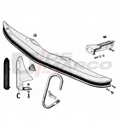 Rostro paraurti anteriore verniciato, per Citroen 2CV dal 1963 in poi