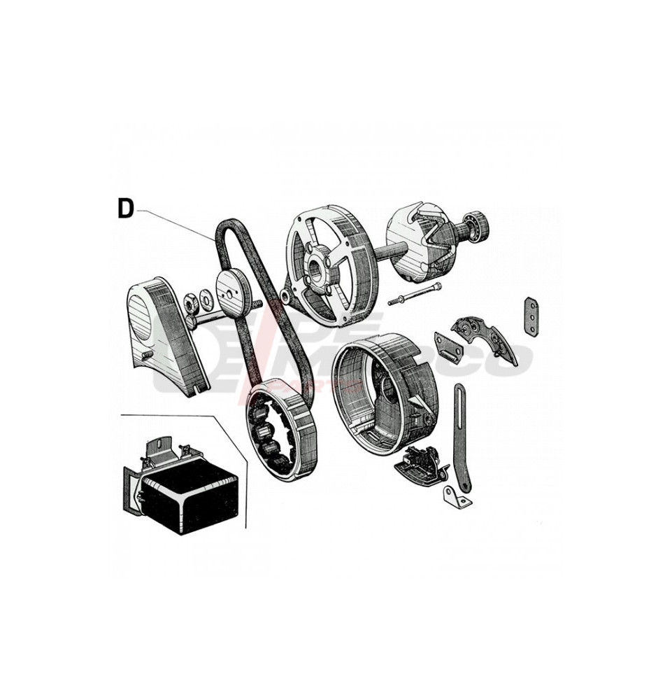 Alternateur Pour Citroën Mehari 1968-1979 - Compatible Kuhner Référence 30115 - 3