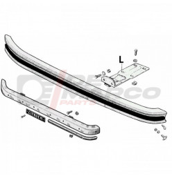 Bumper mounting bracket rear (for the low bumper 8cm) for Citroen 2CV