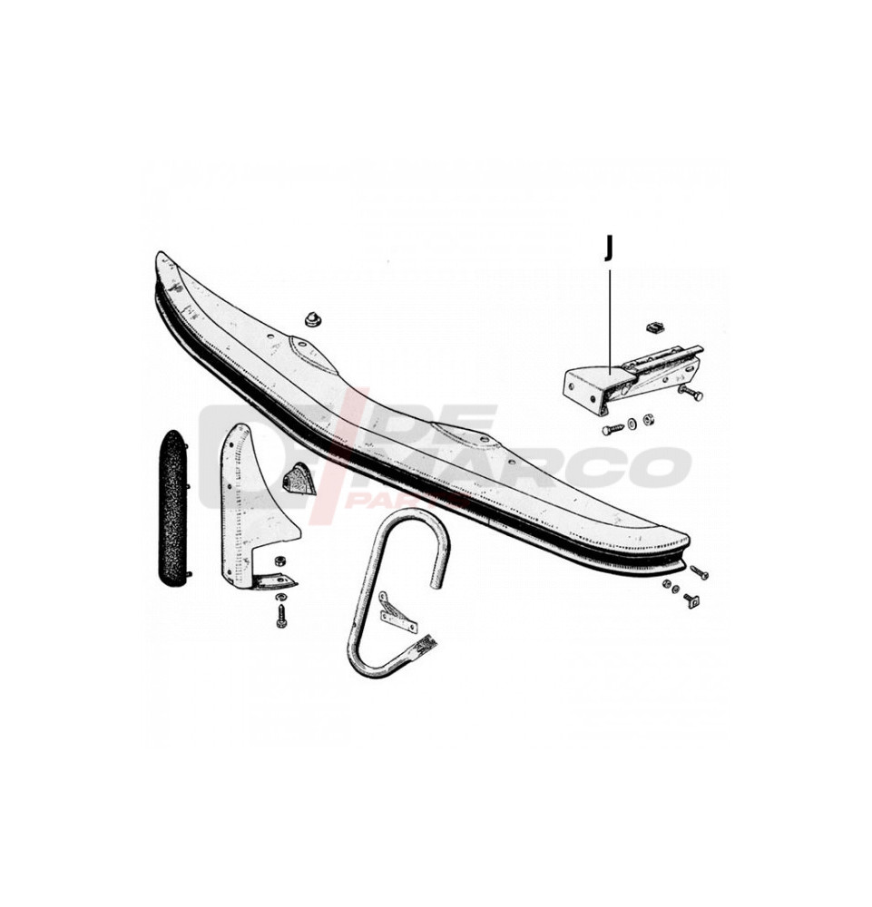 Lot De 2 Tiges Support Diviseur Pare-chocs Avant/Arrière 7,5 Cm Bleu Aluminium Réglables
