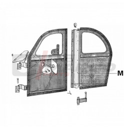 Guarnizione verticale cerniera porta posteriore Citroen 2CV