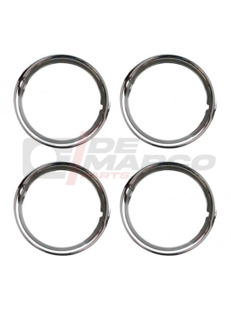 Set 4 anelli inox di abbellimento per cerchi ruota 13''