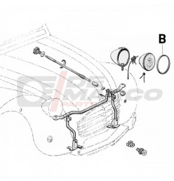 Cerchio faro in alluminio per Citroen 2CV