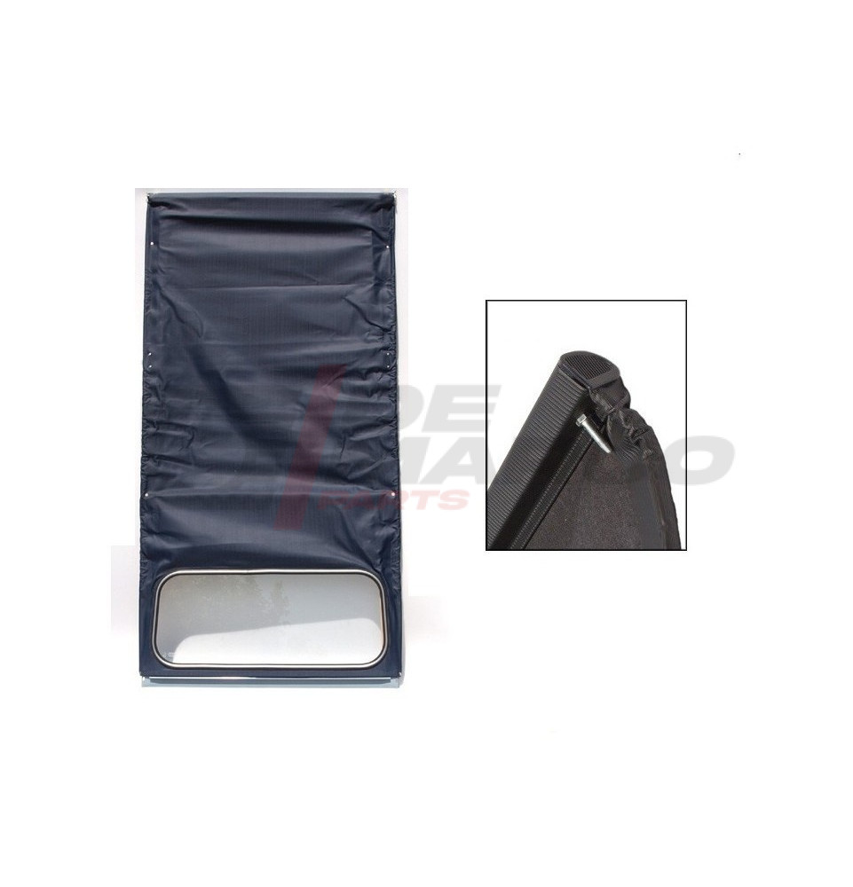Capote blu marine in PVC chiusura interna per Citroën 2CV Capote blu marine in PVC chiusura interna per Citroën 2CV